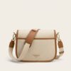 7MONDAYS Canvas & Leather Crossbody Saddle Bag